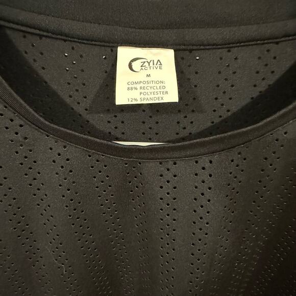 Zyia Active Chillcicle Crop Top Long Sleeve In Black Size Medium - Picture 5 of 5